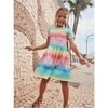 Short Sleeve Wrap Neck Dress, Rio de Janeiro Rainbow - Dresses - 4