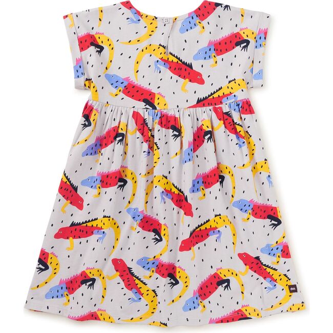 Short Sleeve Empire Dress, Iguana a Go-Go - Dresses - 2