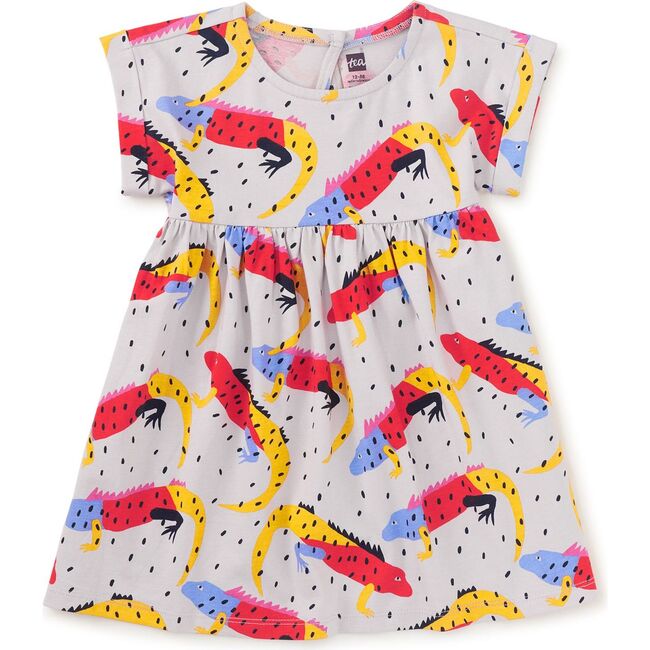 Short Sleeve Empire Dress, Iguana a Go-Go - Dresses - 3