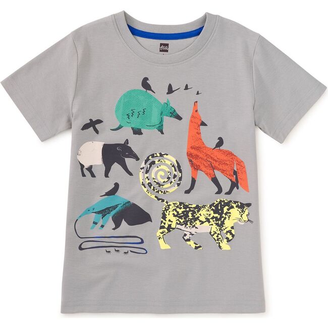 Rainforest Animals Graphic Tee, Mica