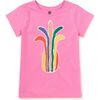 Rainbow Pineapple Graphic Tee, Perennial Pink - T-Shirts - 1 - thumbnail