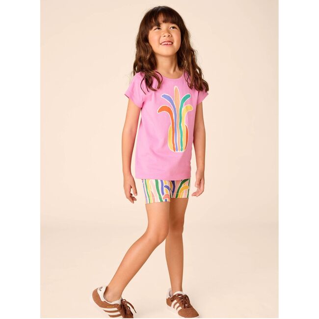 Rainbow Pineapple Graphic Tee, Perennial Pink - T-Shirts - 2