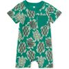 Pocket Shortie Baby Romper, Tiled Turtles - Rompers - 1 - thumbnail