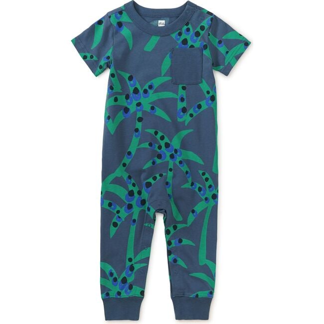 Pocket Baby Romper, Spotted Palms