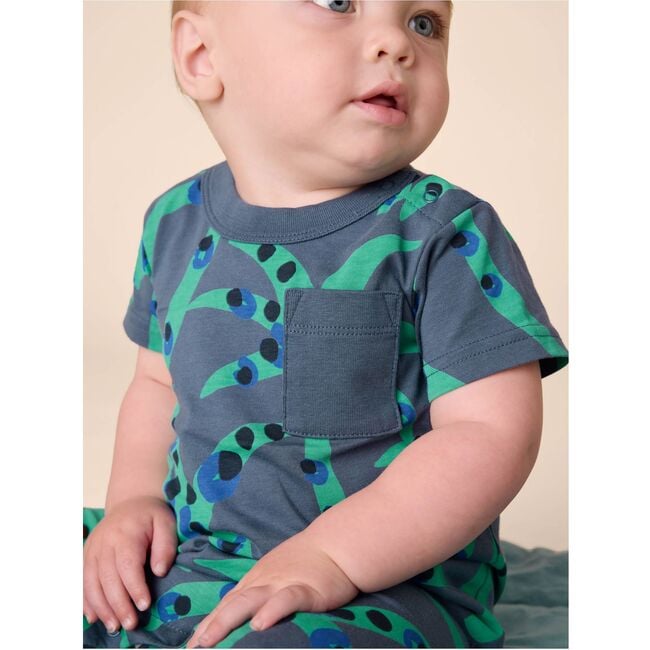 Pocket Baby Romper, Spotted Palms - Rompers - 5