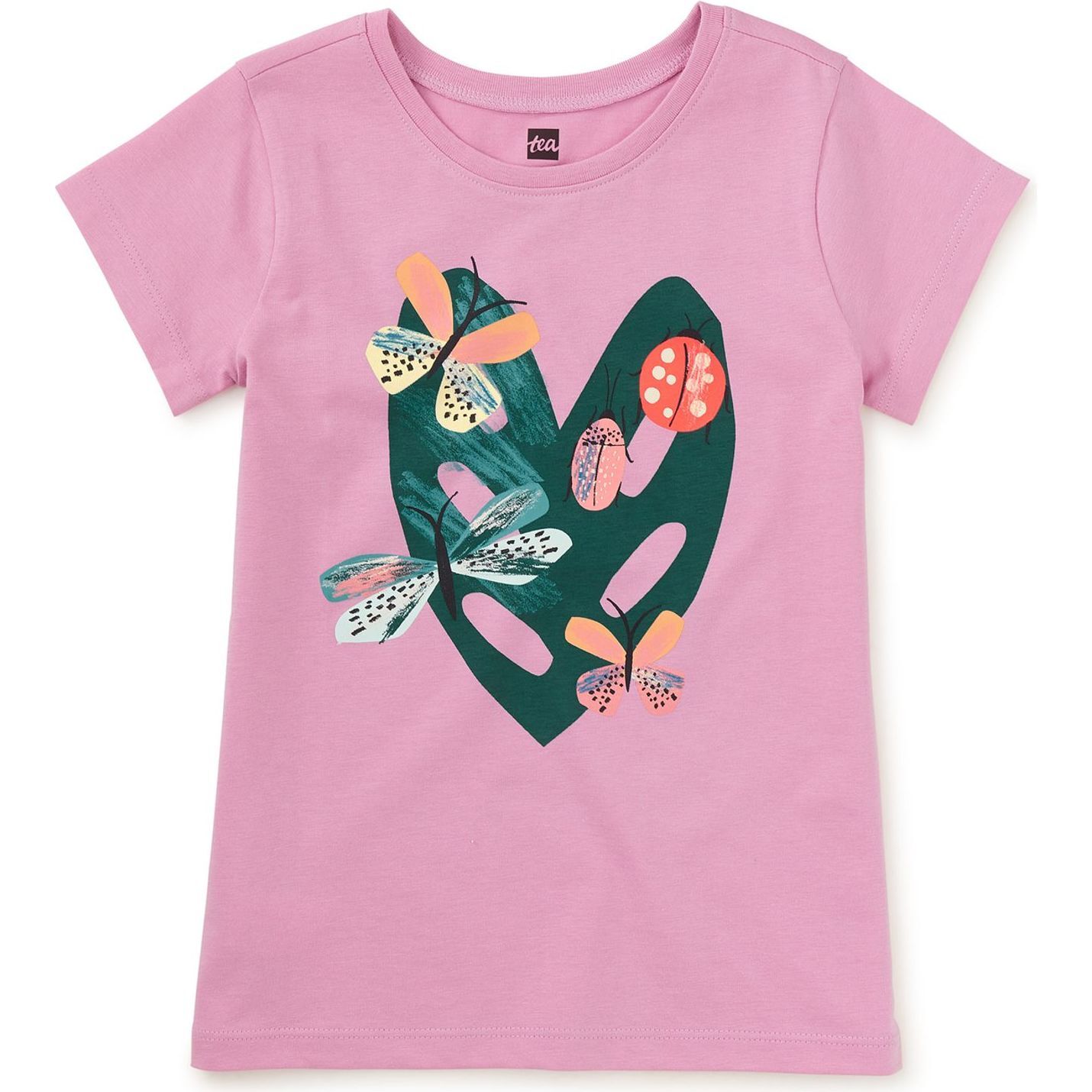 Painted Insects Graphic Tee, Mauve Mist - T-Shirts - 1