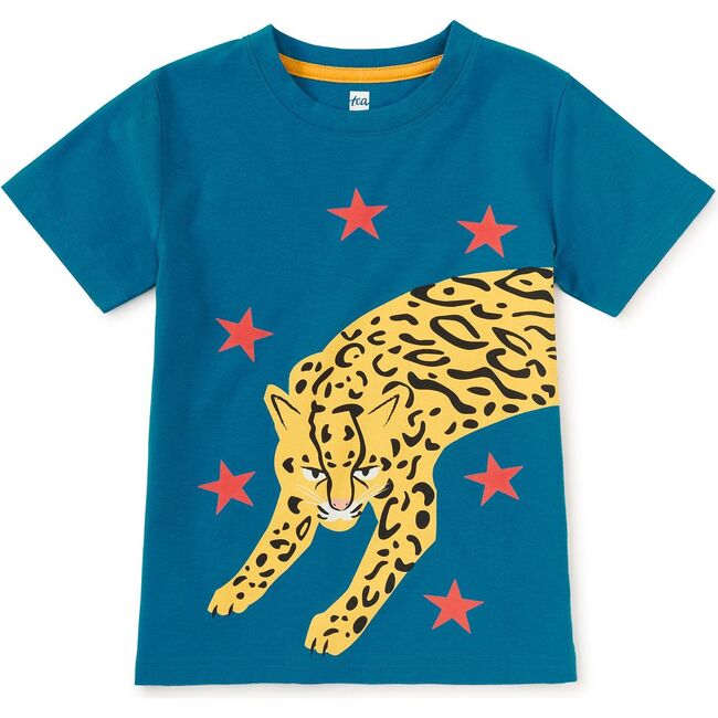 Ocelot Pounce Double Sided Graphic Tee, Aruba