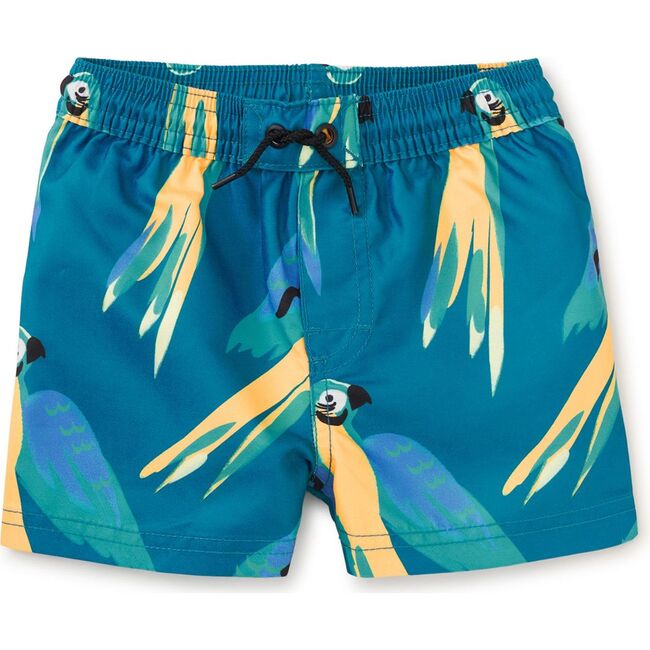 Mid-Length Swim Trunks 3.0, Blue & Yellow Macaws - Swim Trunks - 2