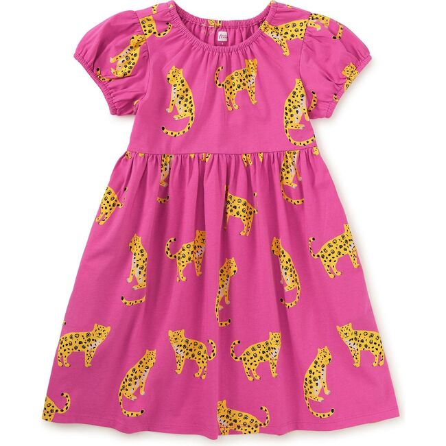 Puff Sleeve Empire Dress, Sweet Jaguars