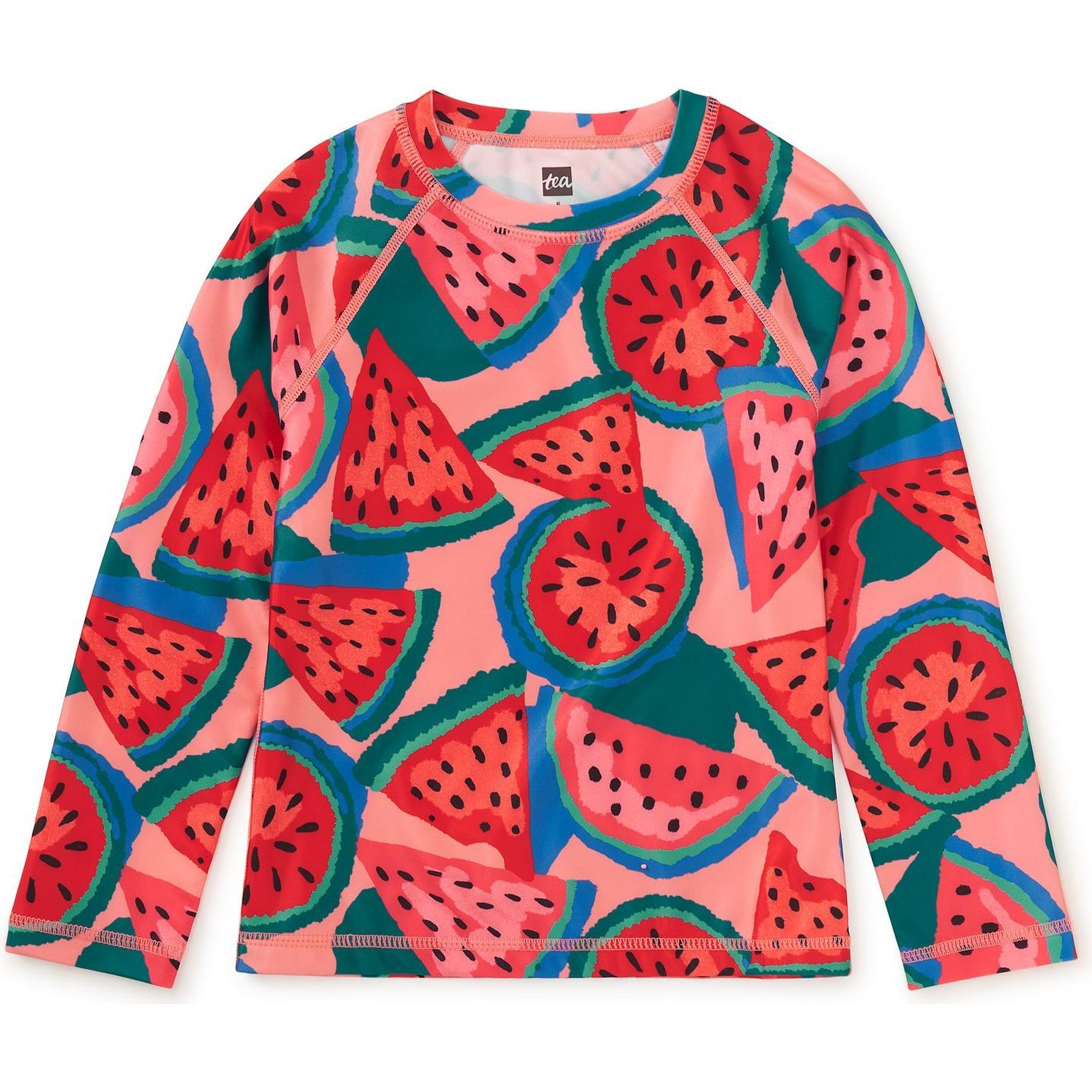 Long Sleeve Rash Guard, Wiggly Watermelons - One Pieces - 1
