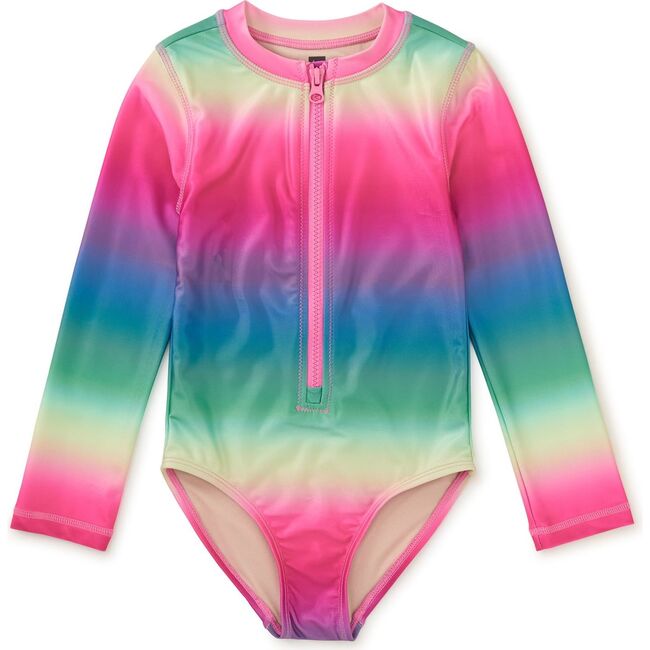 Long Sleeve One-Piece Swimsuit, Rio de Janeiro Rainbow