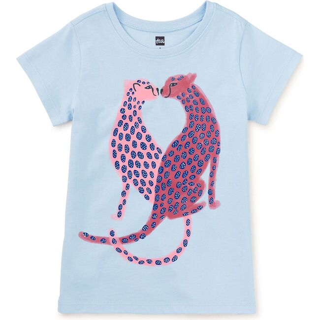 Kissing Cheetahs Graphic Tee, Vista Blue