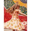 Flutter Sleeve Twirl Dress, Smiley Sun - Dresses - 4