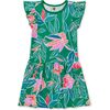 Flutter Sleeve Pocket Dress, Tropical Gardenias - Dresses - 1 - thumbnail