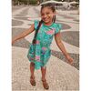 Flutter Sleeve Pocket Dress, Tropical Gardenias - Dresses - 2