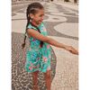 Flutter Sleeve Pocket Dress, Tropical Gardenias - Dresses - 3