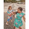 Flutter Sleeve Pocket Dress, Tropical Gardenias - Dresses - 4