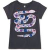 Floral Snake Graphic Tee, Indigo - T-Shirts - 1 - thumbnail