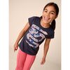 Floral Snake Graphic Tee, Indigo - T-Shirts - 2