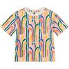 Easy Printed Tee, Rainbow Pineapple Stripe - T-Shirts - 1 - thumbnail