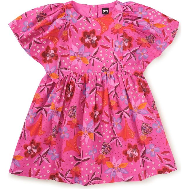 Butterfly Sleeve Twirl Dress, Brazilian Painted Floral