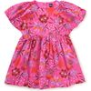 Butterfly Sleeve Twirl Dress, Brazilian Painted Floral - Dresses - 1 - thumbnail