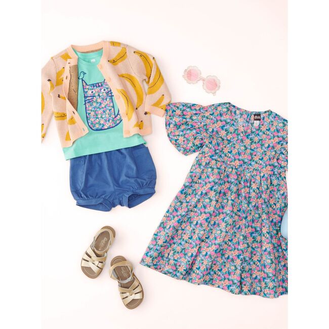 Bubble Pocket Baby Shorts, Cobalt - Shorts - 2