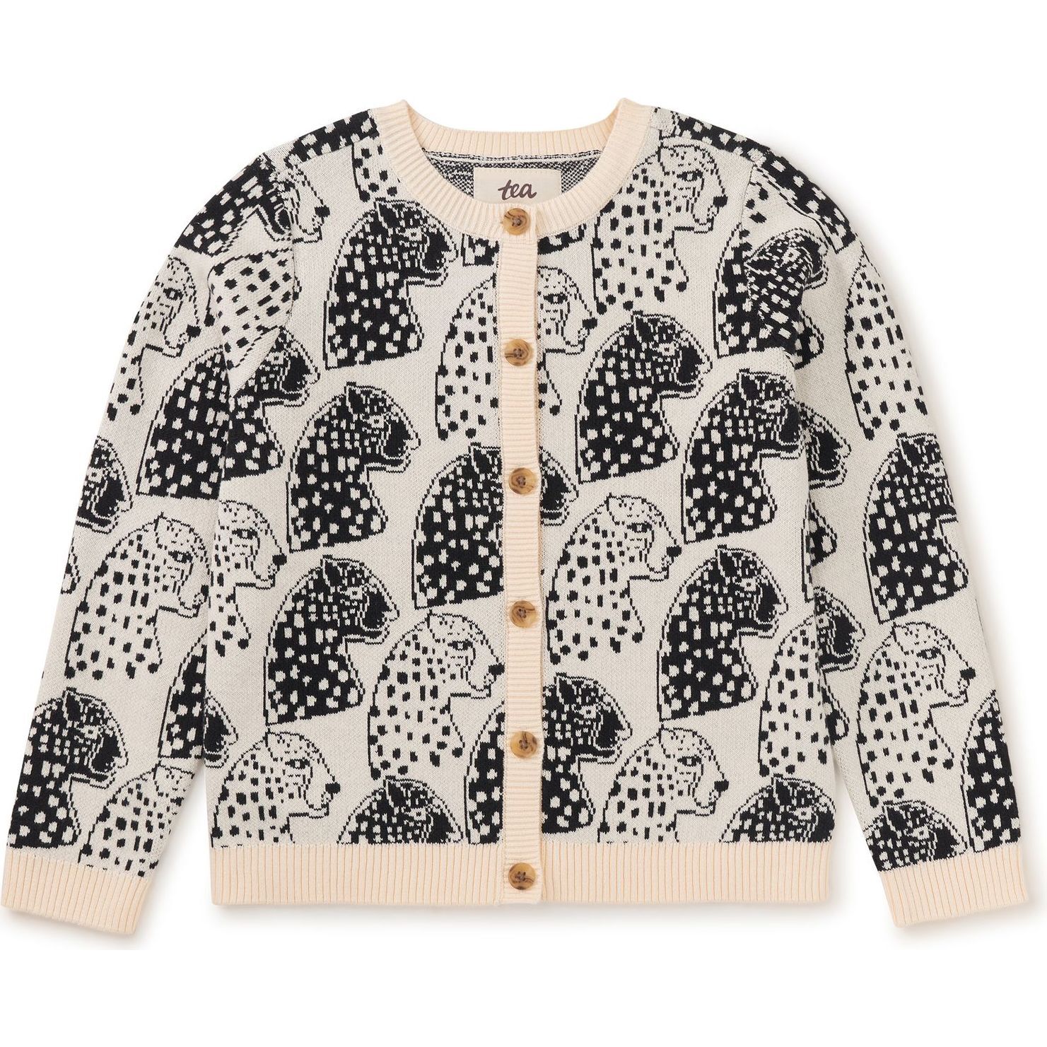 Iconic Cardigan, Block Print Jaguar - Cardigans - 1