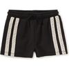Crochet Sporty Shorts, Jet Black - Shorts - 1 - thumbnail