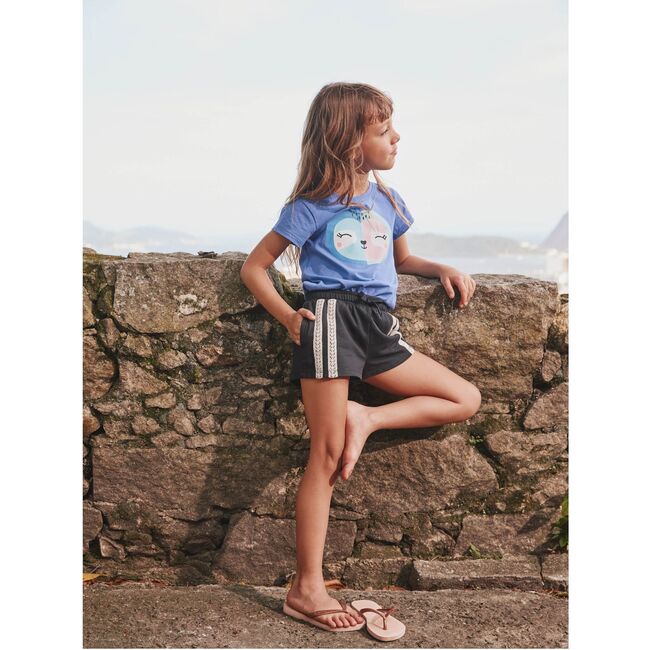 Crochet Sporty Shorts, Jet Black - Shorts - 3