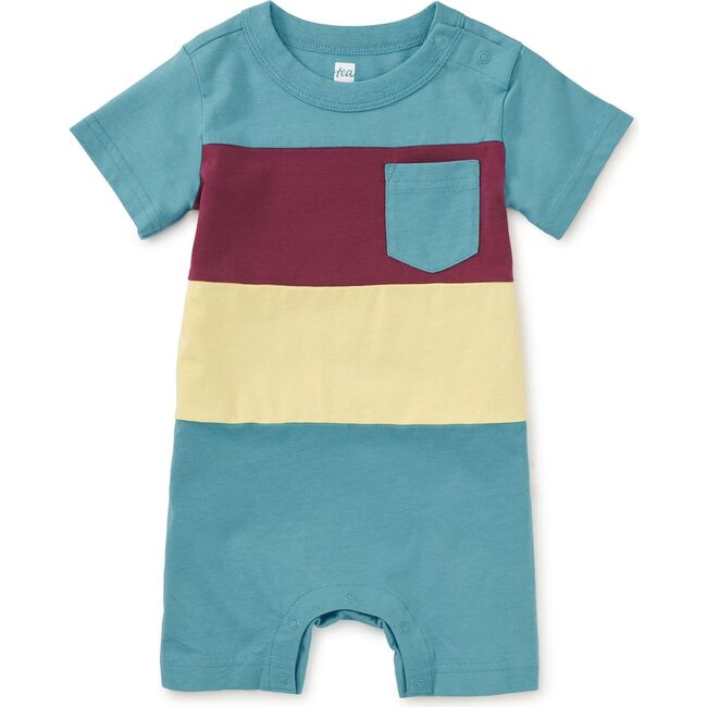 Colorblock Baby Romper, Seashore