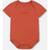 Organic Cotton Onesie, Terracotta - Onesies - 1 - thumbnail