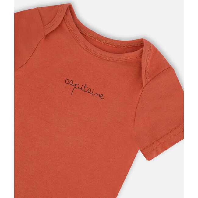 Organic Cotton Onesie, Terracotta - Onesies - 2