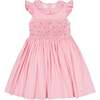 Tulip Gingham Frilled Cap Sleeve Smocked Dress, Pink - Dresses - 1 - thumbnail