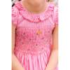 Tulip Gingham Frilled Cap Sleeve Smocked Dress, Pink - Dresses - 3