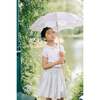 Marie Floral Skirt & Short Sleeve Blouse, Blue - Mixed Apparel Set - 2