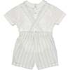 George Stripe Dungaree & Shirt, Blue - Mixed Apparel Set - 4