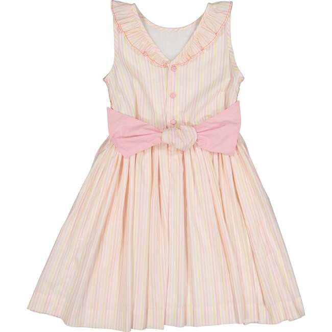 Capucine Stripe Sleeveless Smocked Dress, Pink - Dresses - 5