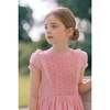 Camelia Organza Puff Sleeves Smocked Dress, Pink - Dresses - 3