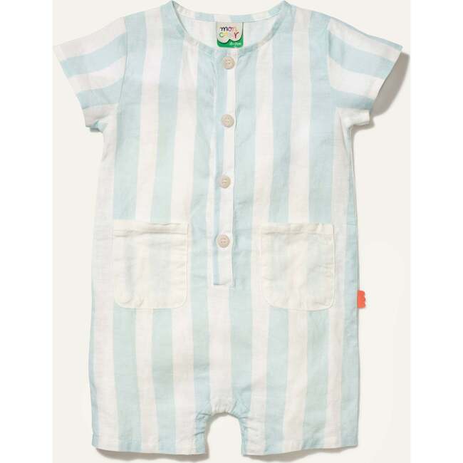 Linen Cabana Stripe Pocket Baby Romper