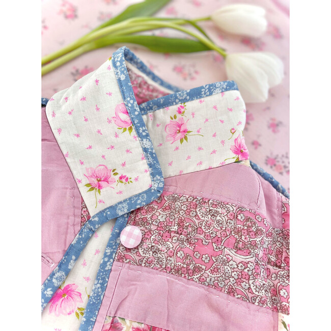 Kids Vintage Quilt Jacket, Pink Floral Patchwork - 8y - Jackets - 3