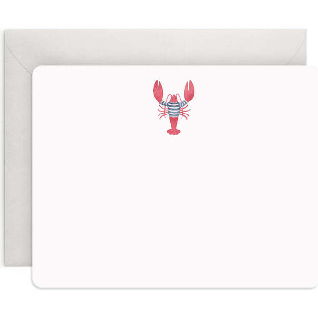 Set of 8 Flat Notecards, Lobster - Paper Goods - 3