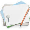 Set of 8 Flat Notecards, Golf Tee - Paper Goods - 2
