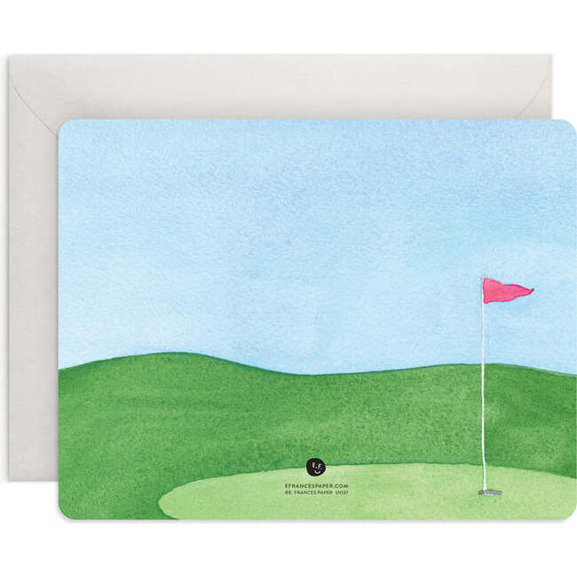 Set of 8 Flat Notecards, Golf Tee - Paper Goods - 4