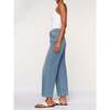 Hepburn Wide Leg High Rise Ankle, River Bank - Shorts - 2