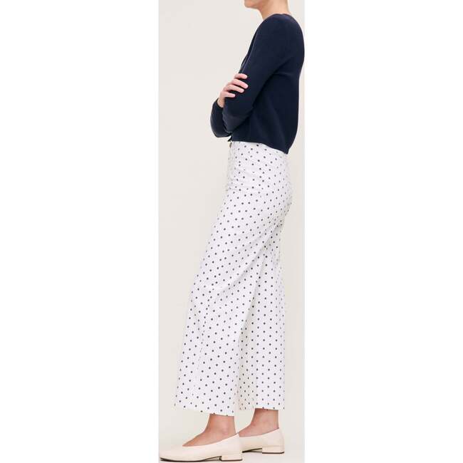 Hepburn Wide Leg High Rise Ankle, Marine Dots - Jeans - 2
