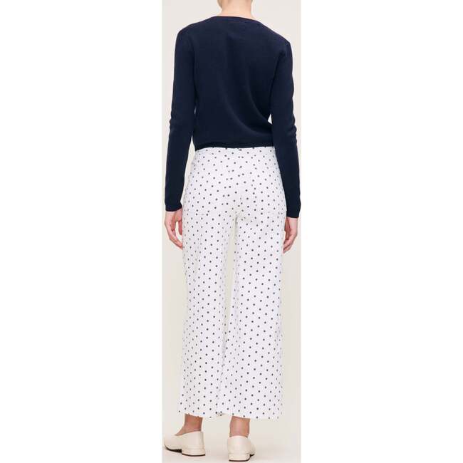 Hepburn Wide Leg High Rise Ankle, Marine Dots - Jeans - 3