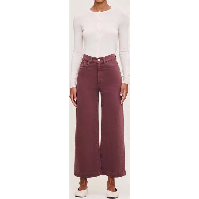 Hepburn Wide Leg High Rise Ankle, Dried Rose - Jeans - 4