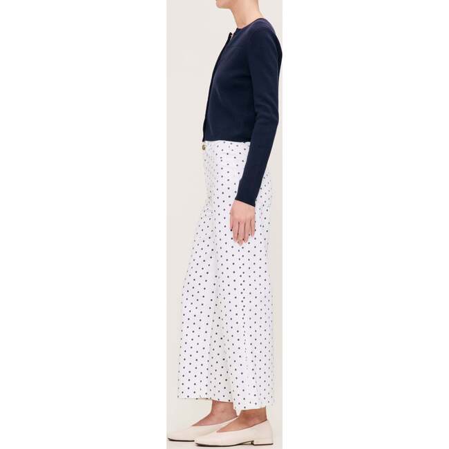 Hepburn Wide Leg High Rise Ankle, Marine Dots - Jeans - 5