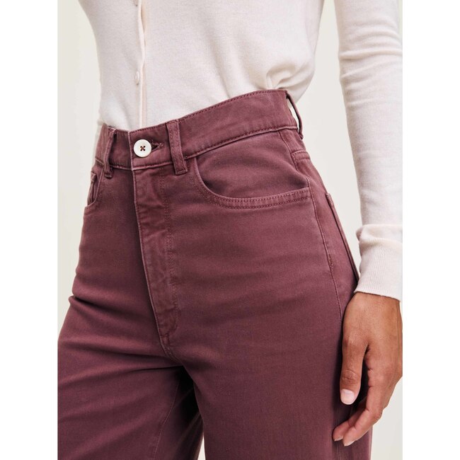 Hepburn Wide Leg High Rise Ankle, Dried Rose - Jeans - 5